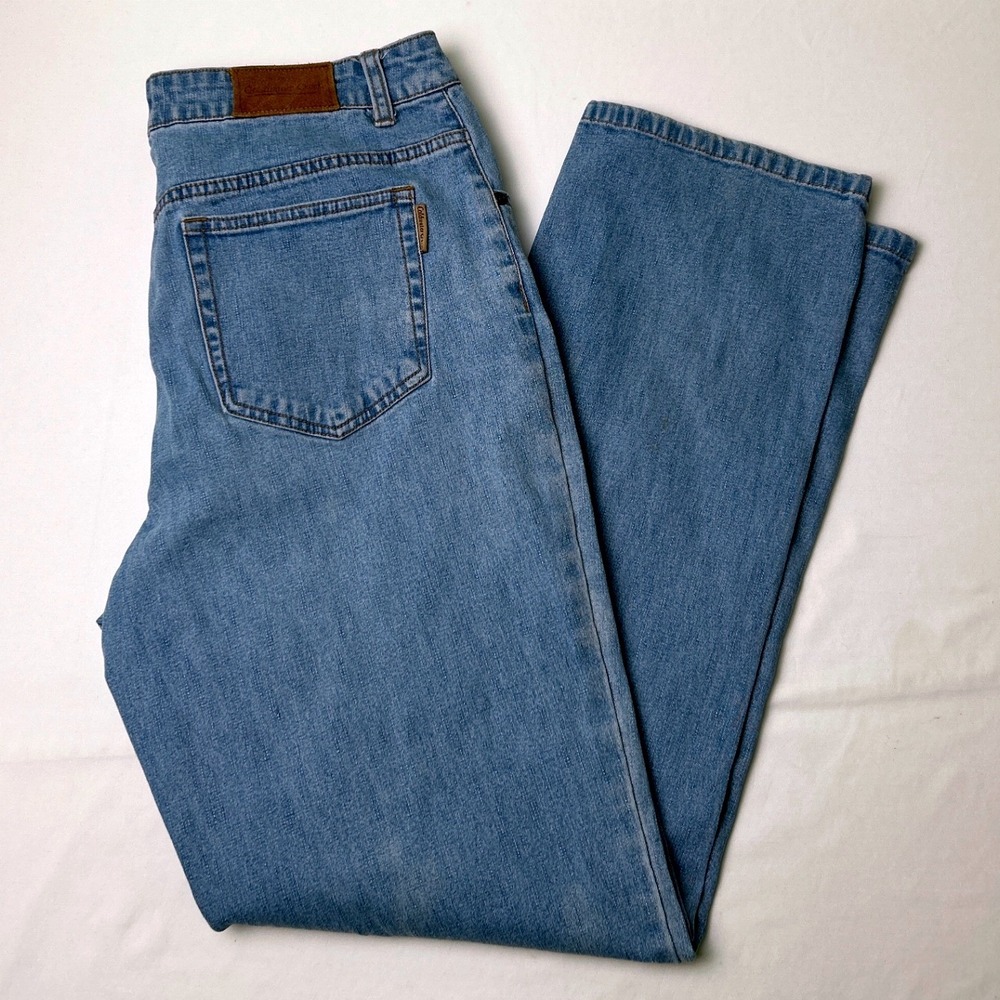 Coldwater Creek Womens Mid Rise Straight Leg Jeans Size 12 Medium Wash Blue